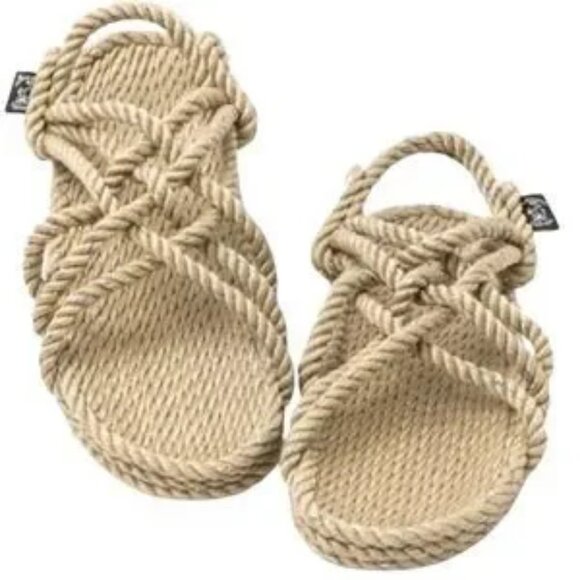 Womens Nomadic State of Mind Beige Strappy Mohave Rope Flat Slingback Sandal 8.5 - Picture 1 of 10